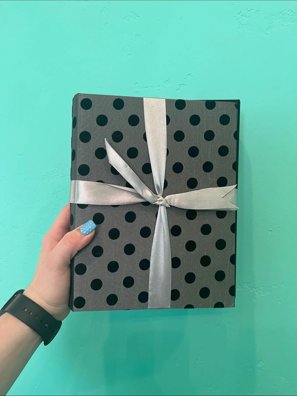 Set of 2 Photo Albums - Polka Dot and Black